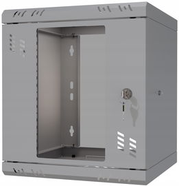 Szafa Serwerowa Wisząca RACK 10" 6U 300mm Drzwi z Szybą Szara Stalflex