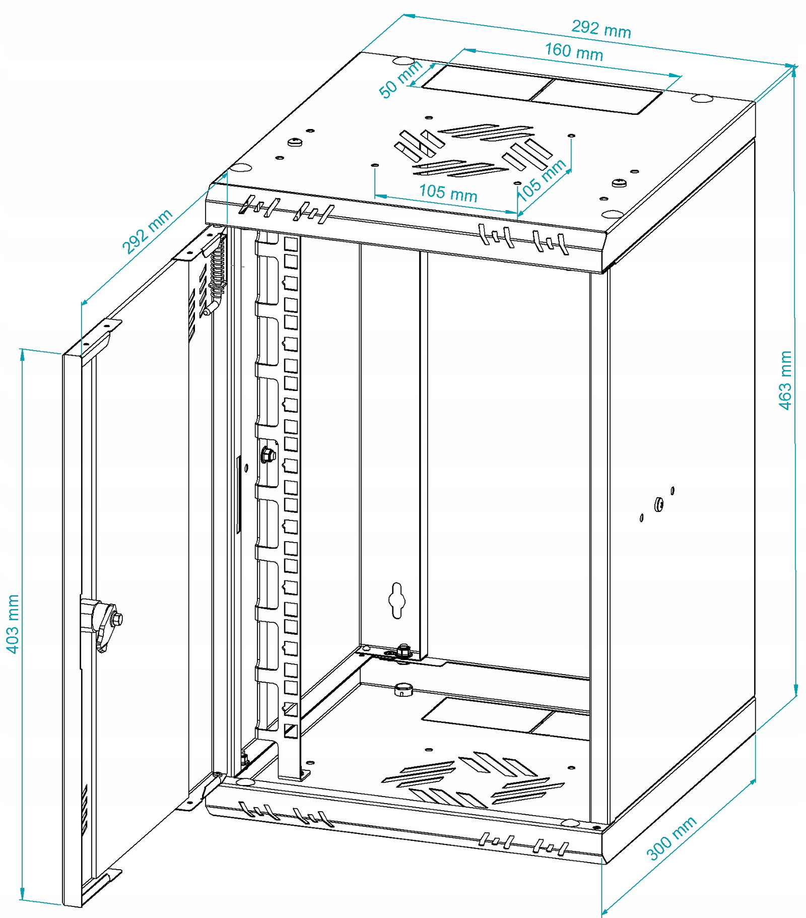 Szafa Serwerowa Wisz ca RACK 10 9U 300mm Drzwi Z Szyb Czarna Stalflex Szafa Serwerowa Wisz ca RACK 10 9U 300mm Drzwi Z Szyb Czarna Stalflex