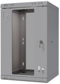 Szafa Serwerowa Wisząca RACK 10" 9U 300mm Drzwi z Szybą Szara Stalflex