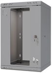 Szafa Serwerowa Wisząca RACK 10" 9U 300mm Drzwi z Szybą Szara Stalflex