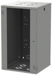 Szafa Serwerowa Wisząca RACK 19" 21U 600mm Szklane Drzwi Szara Stalflex