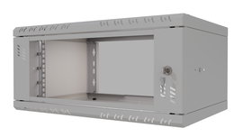 Szafa Serwerowa Wisząca RACK 19" 4U 350mm Drzwi z Szybą Szara Stalflex