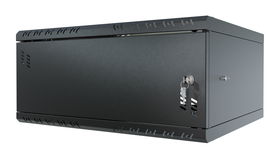 Szafa Serwerowa Wisząca RACK 19" 4U 450mm Metalowe Drzwi Czarna Stalflex