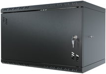Szafa Serwerowa Wisząca RACK 19" 6U 350mm Metalowe Drzwi Czarna Stalflex