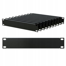 Zestaw 10x Panel Maskujący Maskownica RACK 10" 1U Czarna Stalflex