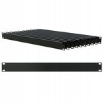 Zestaw 10x Panel Maskujący Maskownica RACK 19" 1U Czarna Stalflex