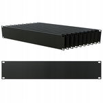 Zestaw 10x Panel Maskujący Maskownica RACK 19" 2U Czarna Stalflex