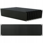 Zestaw 10x Panel Maskujący Maskownica RACK 19" 3U Czarna Stalflex