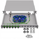 Przełącznica Światłowodowa Szuflada RACK 19" 1U 12xSC Duplex Szara