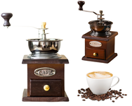 Młynek Do Mielenia Kawy Drewniany Tradycyjny Ręczny Coffee
