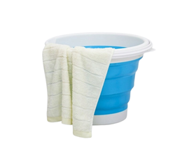 Wiadro Silikonowe Składane 5L Niebieskike Uniwersalne