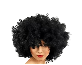 Peruka Afro Czarna Kręcone Włosy Na Imprezę