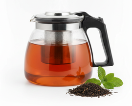 Dzbanek Szklany Z Zaparzaczem Do Herbaty Ziół Kawy Wody Imbryk 900 Ml