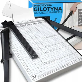 Gilotyna Do Cięcia Papieru Dukomentów Metalowa Precyzyjna Obcinarka