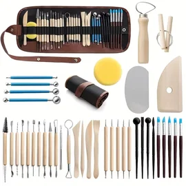 Narzędzia Do Rzeźbienia Modelowania W Glinie Do Ceramiki Zestaw Xxl 40 El