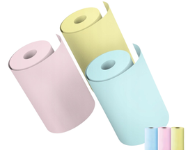 3X Papier Do Drukarki Drukuś Drukusia Kolorowy 3 Rolki 57×25 Mm