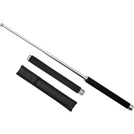 Pałka Teleskopowa Składana Baton Srebrna Długa 66 Cm