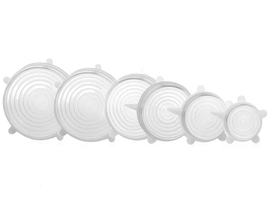 Pokrywki Silikonowe Uniwersalne 6Szt