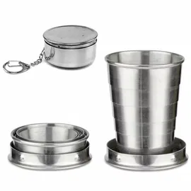 Kieliszek Stalowy Składany Myśliwski Brelok Turystyczny