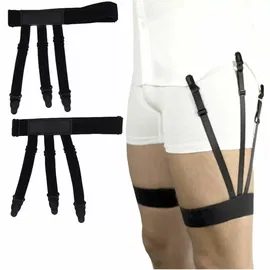 Szelki Męskie Do Koszuli Podwiązki Czarne 2Szt