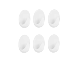 Wieszaki Haczyki Samoprzylepne Łazienkowe Białe 6Szt