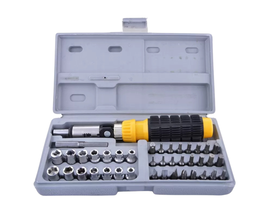 Zestaw Kluczy Nasadowych 41 Elementów Klucze Bity Nasadki Wkrętaki