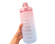 Bidon Na Wodę Ze Słomką 2000Ml 2L Z Uchwytem Miarką Motywujący