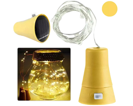 Lampki Drucik Solar 10 Led 1M Korek Do Butelki Lampka Ciepły Biały