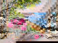 Haft Diamentowy Diamond Painting Mozaika 5D Okno Na Morze Kwiaty 30X40 Cm