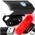 Lampka Rowerowa Led Zestaw Rowerowy Przód Tył Usb