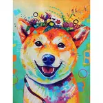 Haft Diamentowy Mozaika Diamentowa Obraz Pies Akita 30X40Cm