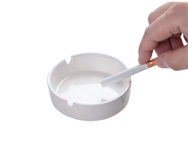 Popielniczka Plastikowa Biała Okragła Stołowa 10Cm