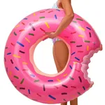 Koło Dmuchane Do Pływania Kółko Materac Ponton Donut Różowy Xxl 90Cm