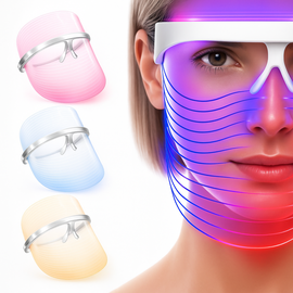 Maska Led na twarz terapia światłem do twarzy Upiększająca Bezprzewodowa