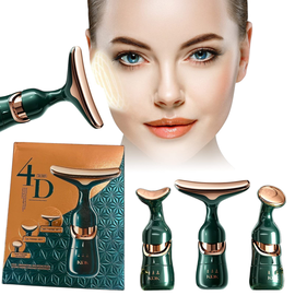 Masażer do twarzy szyi 3w1 ujędrniający upiększający wibracyjny lifting 4D