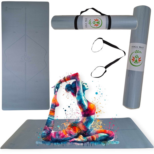 Mata do JOGI ćwiczeń fitness profesjonalna duża 180x80cm Antypoślizgowa 7mm