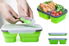 Pojemnik silikonowy Lunch Box plastikowy na żywność Duży 2w1 śniadaniówka