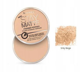 RIMMEL LONDON PUDER MATUJĄCY STAY MATTE 14G 005 SILKY BEIGE DLA KOBIET
