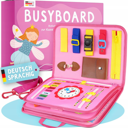 Tablica Aktywności Montessori dla Dzieci z Niemieckimi Napisami