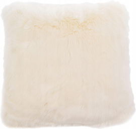 Poszewka na Poduszkę Gozze 50 x 50 cm Sztuczne Futro Kremowa/ Beżowa