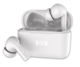 Słuchawki Bezprzewodowe Solix Pro z Panelem Dotykowym Białe/ Czarne, Bluetooth