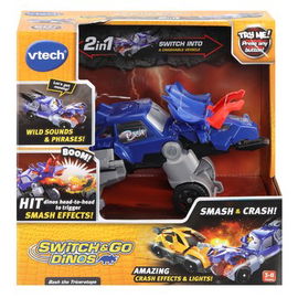 VTech Switch & Go Dinos Bash The Triceratops Dinozaur Zmieniający się w Auto