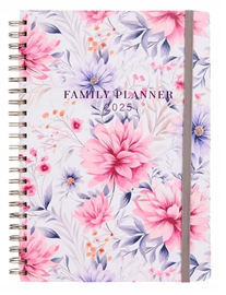 Kalendarz 2025 Family Planner,Twarda Oprawa, Planer Rodzinny