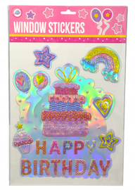 Urodzinowa Naklejka na Szybę, Dekoracja, Różowa