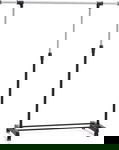Wieszak na Ubrania Amazon Basics, Chrom (91,5-145) x 42 x (134-161) cm 