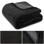Narzuta Welurowa 200x220 Pikowana Jodełka  200 x 220, Czarna, Velvet