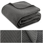 Narzuta Welurowa 200x220 Pikowana Jodełka  200 x 220, Szara, Velvet