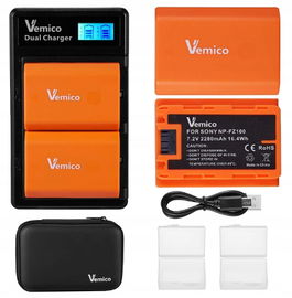 Ładowarka Vemico LP-E6 LP-E6N akumulator 2 szt