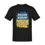 KOSZULKA T-SHIRT WOLNA UKRAINA FLAGA ANTYPUTIN 4XL