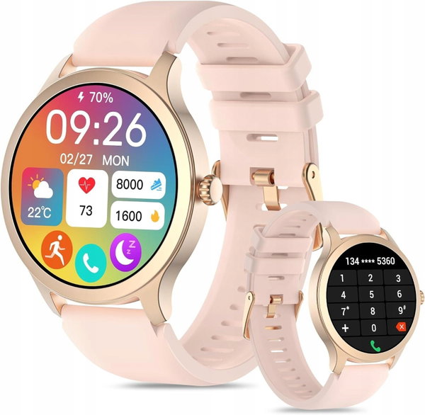 Smartwatch TENSKY LW92 różowy stylowy zegarek idealny na prezent